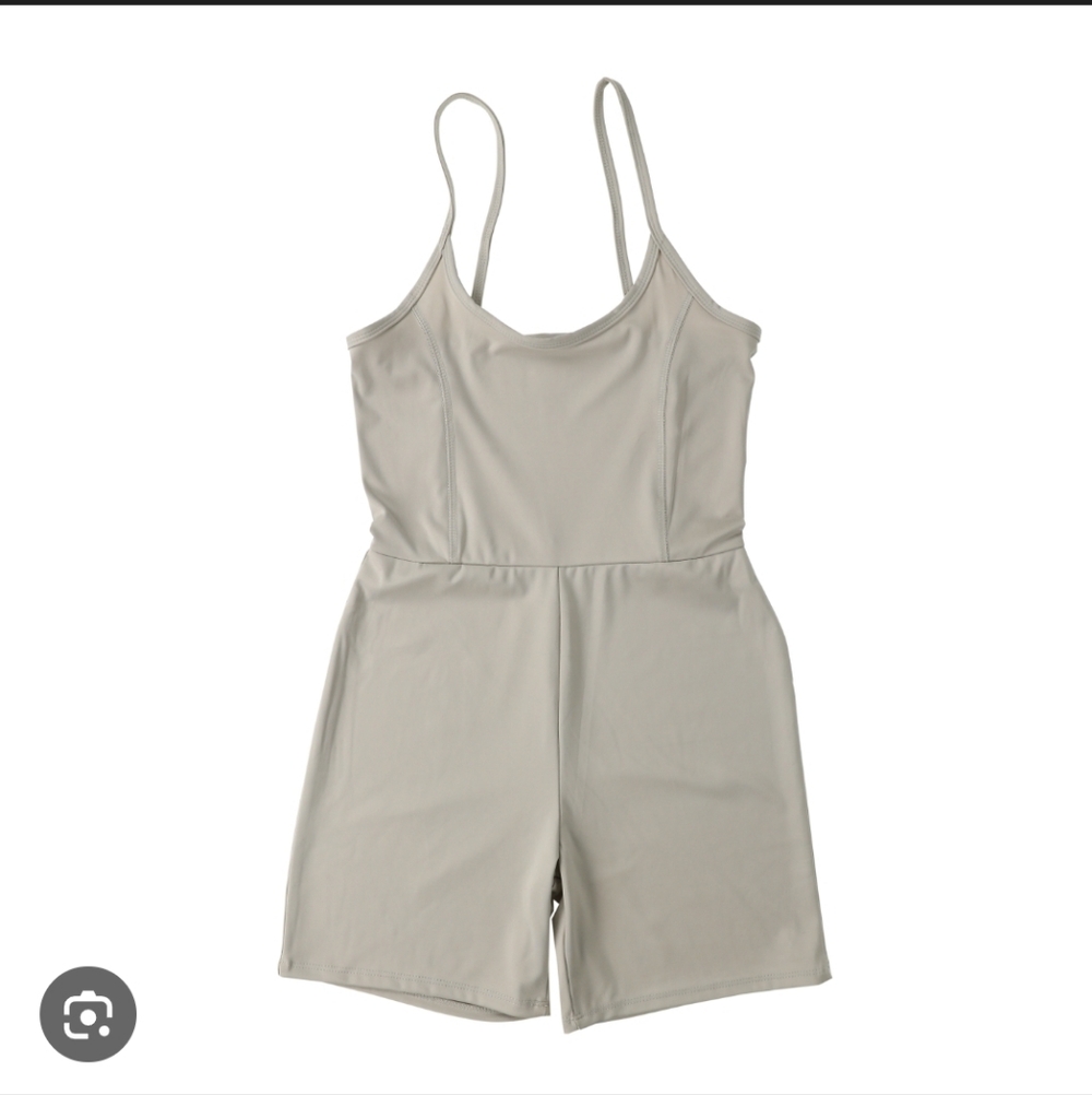 Series 8 Athletic Spaghetti Strap Tan Romper